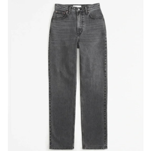 Abercrombie & Fitch Denim - Abercrombie & Fitch Ultra High Rise 90s Straight Jean in Black Denim Sz 14 S